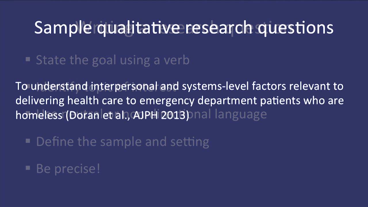 example of qualitative research in medicine